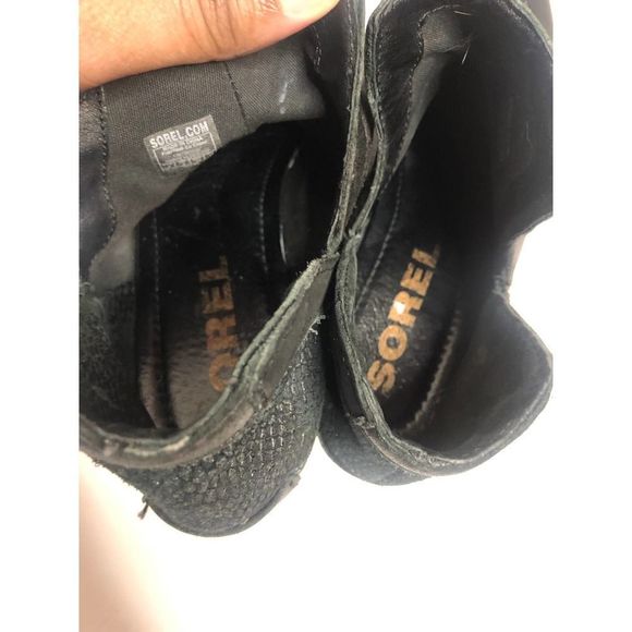 Sorel Black Lolla ll Cut Out Bootie Sz 6 - Picture 5 of 6